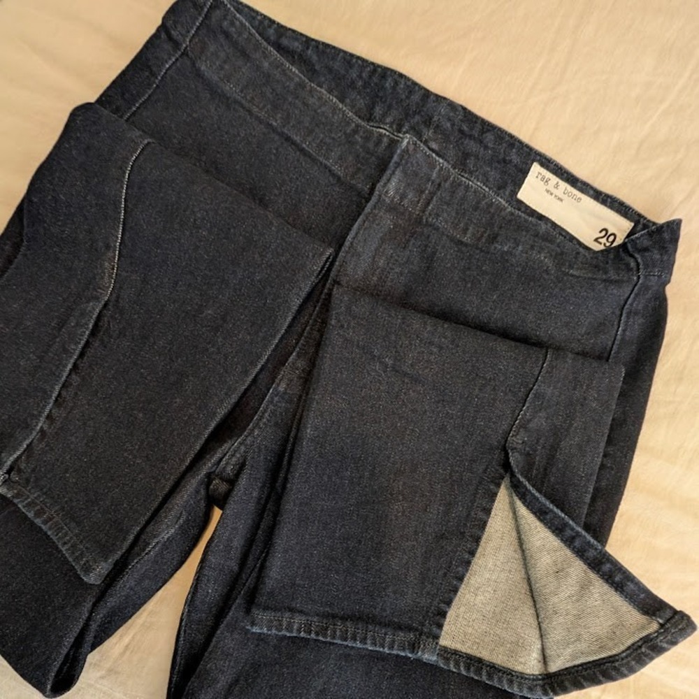 Rag & Bone Jeans Womens 29 (Actual 30x31)‎ Peyton Split Hem Bootcut Blue Rinse